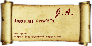 Jagyugy Arnót névjegykártya